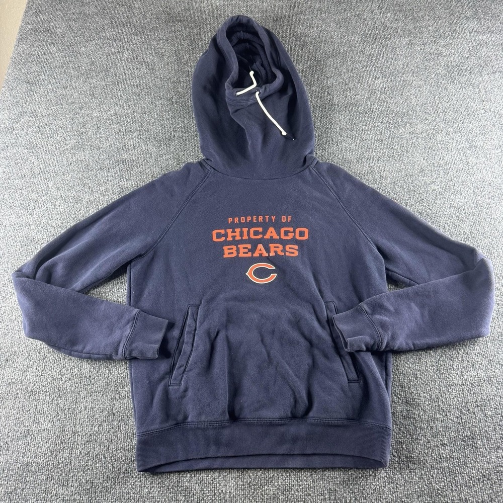 Chicago Bears Hoodie Mens Medium Blue NFL Football Nike Property Of Sweatshirt